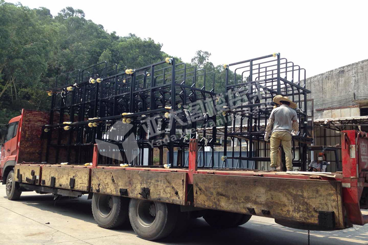 廣州閣樓貨架廠松布車裝輪準備發貨